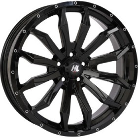 HIGH LIFTER WHEEL HL21 FRONT/REAR GLOSS BLACK W/MACHINED 20X7 5/4.5 4+3 +10 MM PART # 20HL21-1145