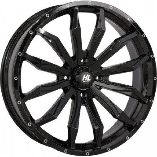 HIGH LIFTER WHEEL HL21 FRONT/REAR GLOSS BLACK 22X7 4/137 4+3 +10 MM PART # 22HL21-1237