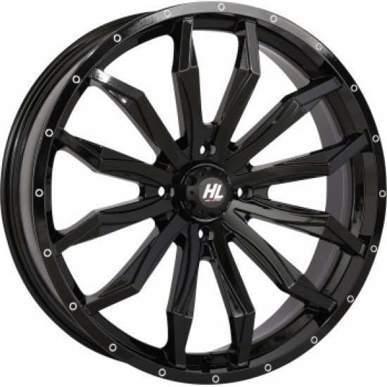 HIGH LIFTER WHEEL HL21 FRONT/REAR GLOSS BLACK 22X7 5/4.5 4+3 +10 MM PART # 22HL21-1245