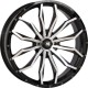 HIGH LIFTER WHEEL HL21 FRONT/REAR GLOSS BLACK W/MACHINED 24X7 5/4.5 4+3 +10 MM PART # 24HL21-1145