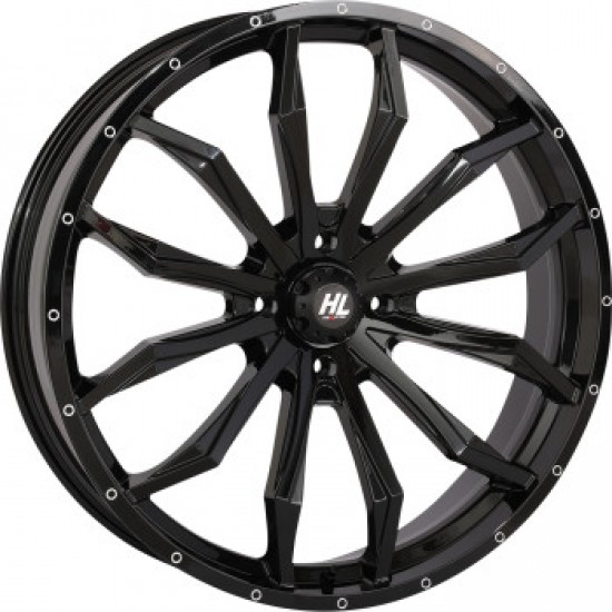 HIGH LIFTER WHEEL HL21 FRONT/REAR GLOSS BLACK 24X7 5/4.5 4+3 +10 MM PART # 24HL21-1245