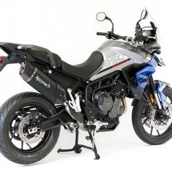 Hp corse Sp3 Carbon Exhaust Slip-On In Black Steel Homologated For Triumph Tiger 900 850 2020 Part # TRT850SP3350C-AB