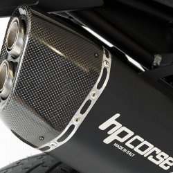 Hp corse Sp3 Carbon Exhaust Slip-On In Black Steel Homologated For Triumph Tiger 900 850 2020 Part # TRT850SP3350C-AB