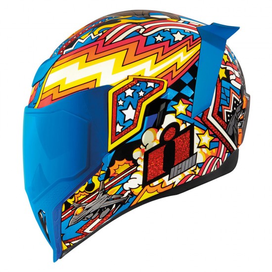ICON AIRFLITE FLYBOY BLUE HELMET ICON AIRFLITE FLYBOY BLUE HELMET