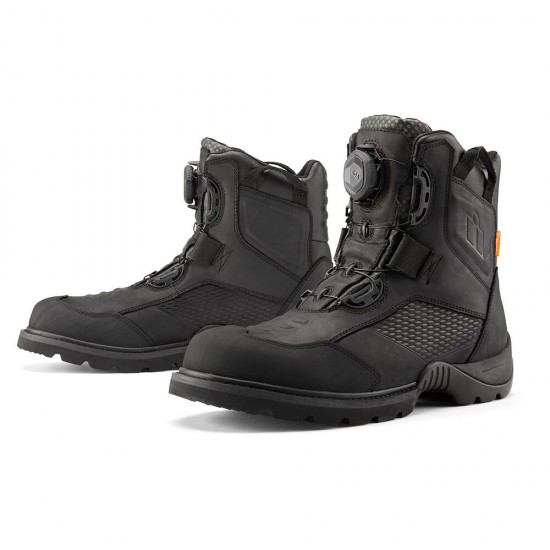 ICON STORMHAWK WATERPROOF BLACK BOOTS