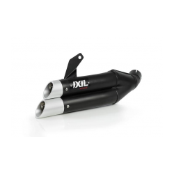 IXIL FULL SYSTEM DUAL HYPERLOW BLACK XL EXHAUST KAWASAKI ER-6 2012-16 # XK-7352-XB