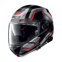Nolan N100-5 Upwind N-com Black Red Matt Helmet