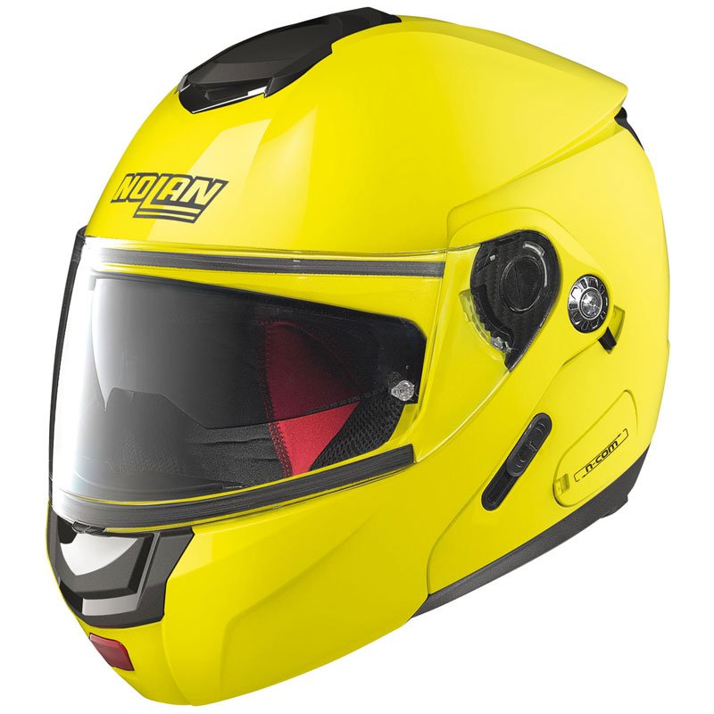 Nolan N87 Savoir Faire Fade Flat LED Yellow  Motorcycle Helmet Ex Display Sale 