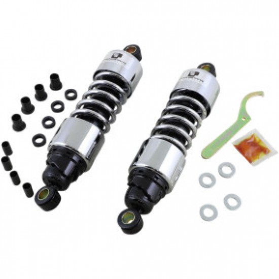 PROGRESSIVE 412 SERIES SHOCK - 11.5 - STANDARD - CHROME - FLH/T PART # 412-4074C PROGRESSIVE 412 SERIES SHOCK - 11.5 - STANDARD - CHROME - FLH/T PART # 412-4074C