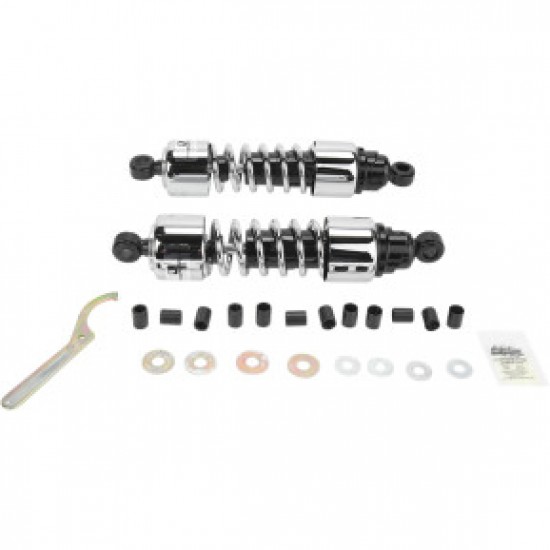 PROGRESSIVE SHOCKS - 412 CRUISER SERIES - CHROME - 12.5 - HEAVY DUTY PART # 412-4206C PROGRESSIVE SHOCKS - 412 CRUISER SERIES - CHROME - 12.5 - HEAVY DUTY PART # 412-4206C