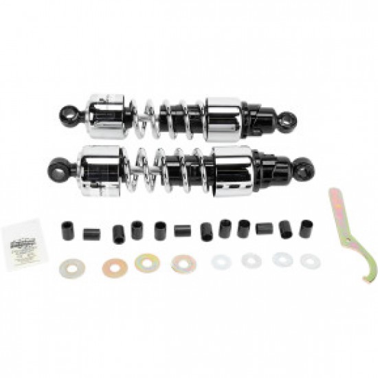 PROGRESSIVE SHOCKS - 412 CRUISER SERIES - CHROME - 13 - STANDARD/HEAVY DUTY PART # 412-4212C PROGRESSIVE SHOCKS - 412 CRUISER SERIES - CHROME - 13 - STANDARD/HEAVY DUTY PART # 412-4212C