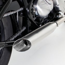 Remus Custom Slash Cut Muffler Stainless Steel Matt Exhaust For Triumph Bonneville Bobber Part # 007102 918117LR