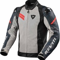Revit Apex Air H2O Motorcycle Textile Black Grey Red Jacket
