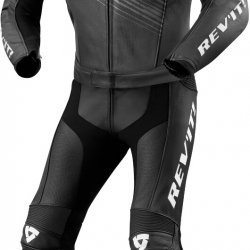 Revit Apex 2-Piece Motorcycle Leather Black White Suit 