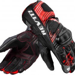 Revit Apex Motorcycle Black Red Gloves