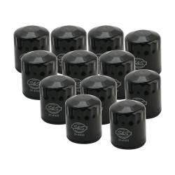 S&S Cycle 12 Pack Of Black Oil Filter For 1999-18 Hd Big Twins 2017-Up M8&X-Wedge™ Part # 310-0241