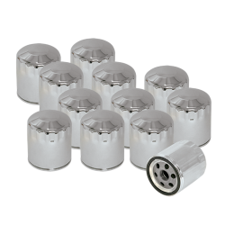S&S Cycle 12 Pack Of Chrome Oil Filters For Hd Sportster Hd Evolution And Shovelhead Models Part # 310-0240