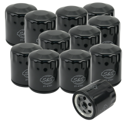 S&S Cycle 12 Pack Of Black Oil Filters For Hd Sportster Hd Evolution Part # 310-0239