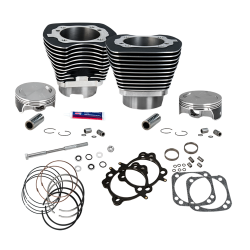 S&S Cycle 124 Standard Compression 4-1/8 Big Bore Kit For 2007-16 Big Twins-Wrinkle Black FinishPart # 910-0338