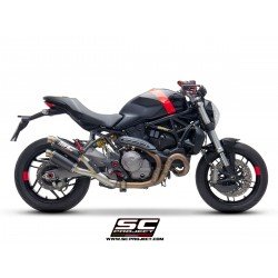  SC-PROJECT TWIN GP DOUBLE OVERLAPPING MUFFLER CARBON FIBER FOR DUCATI MONSTER 821 PART # D25A-K44C