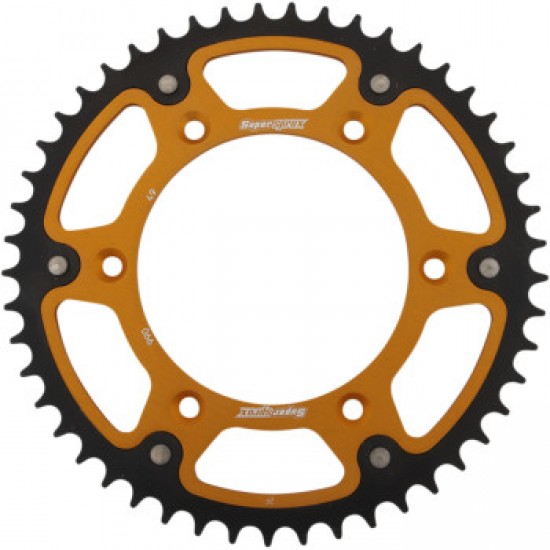 SUPERSPROX STEALTH REAR SPROCKET - 49 TOOTH - GOLD - HUSABERG/HUSQVARNA/KTM # RST-990-49-GLD SUPERSPROX STEALTH REAR SPROCKET - 49 TOOTH - GOLD - HUSABERG/HUSQVARNA/KTM # RST-990-49-GLD