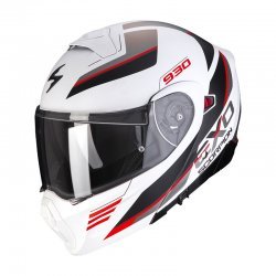 Scorpion Exo 930 Navig Modular White Red Helmet