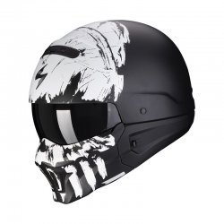 Scorpion Exo Combat Evo Marauder Black White Helmet