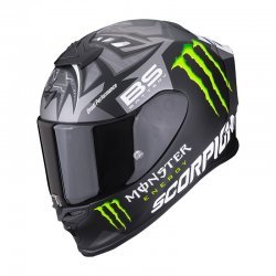 Scorpion Exo R1 Fabio Monster Replica Black Silver Helmet