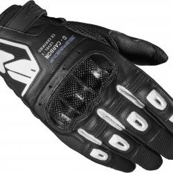  Spidi G-Carbon Black White Gloves