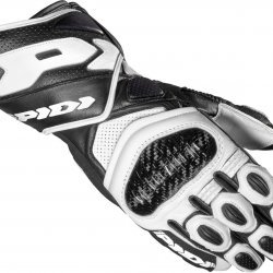 Spidi Carbo 7 Leather Black White Gloves