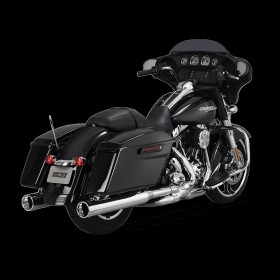 VANCE & HINES MONSTER ROUND CHROME SLIP-ONS EXHAUST FOR HARLEY-DAVIDSON TOURING MODELS 2009-2016 PART # 16773