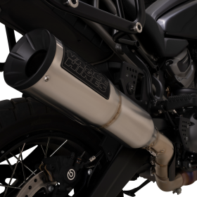 VANCE & HINES ADVENTURE HI-OUTPUT 450 BRUSHED EXHAUST FOR HARLEY-DAVIDSON PAN AMERICA MODELS 2021 PART # 16533