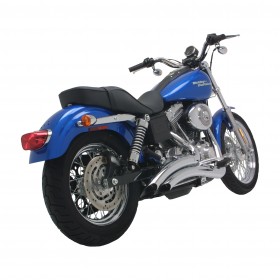 VANCE & HINES BIG RADIUS 2-INTO-2 CHROME EXHAUST FOR HARLEY DAVIDSON DYNA 1991-2005 PART # 26007