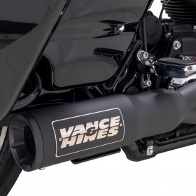 VANCE & HINES HI-OUTPUT RR BLACK EXHAUST FOR HARLEY-DAVIDSON TOURING MODELS 2017-2023 PART # 47321