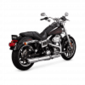 VANCE & HINES TWIN SLASH 2-INTO-1 CHROME SLIP-ON EXHAUST FOR HARLEY-DAVIDSON DYNA MODELS 2012-2017 PART # 16801