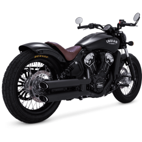 VANCE & HINES TWIN SLASH 3 BLACK SLIP-ONS EXHAUST FOR INDIAN SCOUT AND SCOUT BOBBER MODELS 2022 PART # 48323