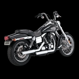 VANCE & HINES TWIN SLASH 3 CHROME SLIP-ONS EXHAUST FOR HARLEY-DAVIDSON DYNA 1991-2017 PART # 16337