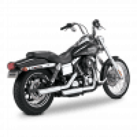 VANCE & HINES TWIN SLASH 3 CHROME SLIP-ONS EXHAUST FOR HARLEY-DAVIDSON TOURING MODELS PART # 16337