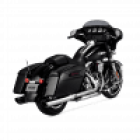 VANCE & HINES TWIN SLASH ROUND BLACK SLIP-ONS EXHAUST FOR HARLEY-DAVIDSON TOURING MODELS 2009-2016 PART # 46672