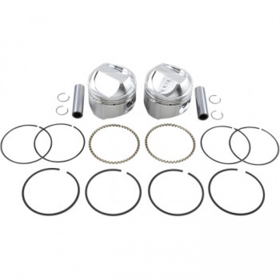 WISECO PISTON KIT - STANDARD - HIGH COMPRESSION - BIG TWIN 1340 CC 80" # K1623