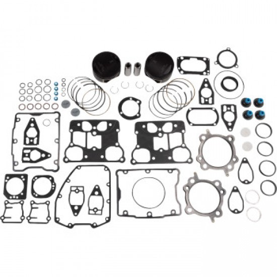 WISECO PISTON KIT WITH GASKETS - STANDARD - TWIN CAM 88/96/103 BORED TO 1746 CC (106 CUBIC INCH) # VT2797