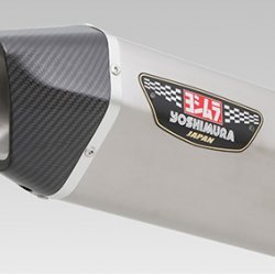 Yoshimura Japan Slip-On Hepta Force Titanium Blue Cover Carbon end Exhaust For Suzuki V-Strom ABS/XT ABS 2014-17 #170-195-L06G0